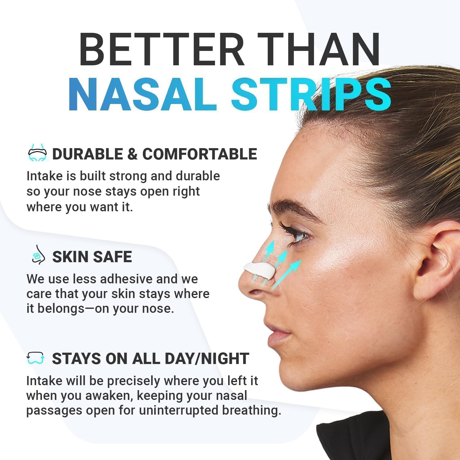 BreatheCare™ Nasal Strips for Breathing-Pack of 30 days