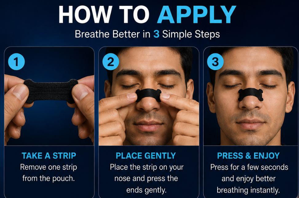 Breathe Good Magnetic nasal strips- pack of 15 strips