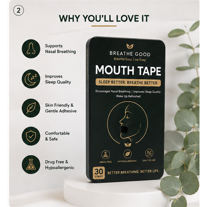 Breathe Good Mouth Tape for better sleep